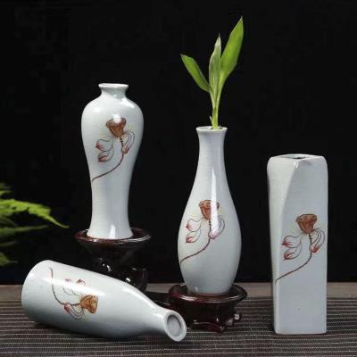 China Small Minimalist Vase Decor Set Small Ceramic Vase Set of 3 for Modern Rustic Home Decor Farmhouse Vase Home Decor for sale