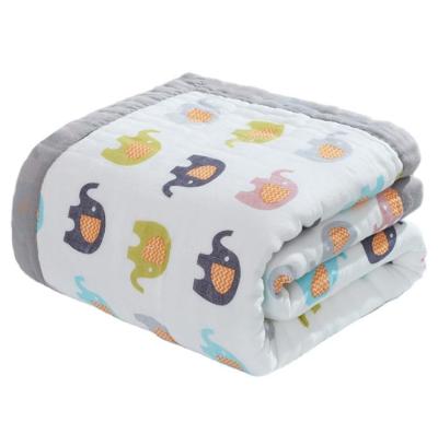 China PORTABLE 100% Multi Color Cotton Muslin Blanket For Bedding Room Adult And Baby Blanket for sale