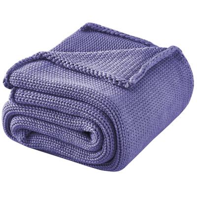 China European and American Style Large Chunky Giant Yarn Knit Weighted Blankets Massive Hand Knitted Quilt Throw Blanket for sale