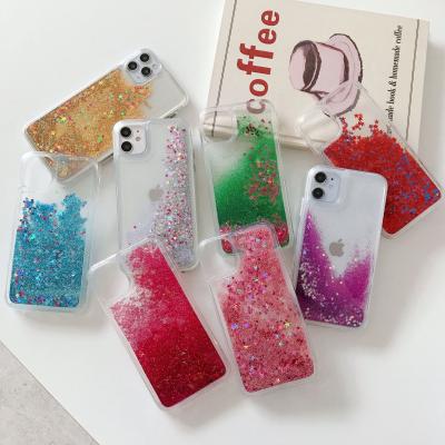 China Full Sand Printing Best Selling Liquid Case For iPhone xs Max Glitter Phone Case Mobile Phone Shell For REALME C20 for sale