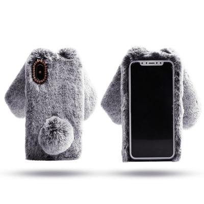 China Beautiful Fashion Furry Ball Phone Case Shockproof Furry Phone Case For iPhone 13 Phone Case for sale