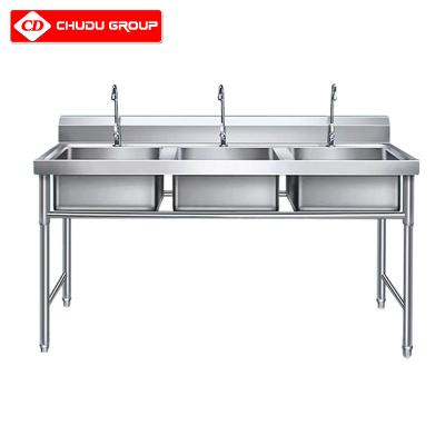 China With Faucet Kitchen Sink Washing Sink Kitchen Table Modern Stainless Steel Movable Sink Withl Square Polished for sale