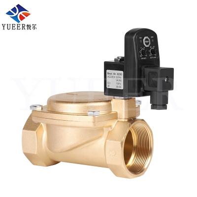 China General Electronic Digital Brass Boiler High Pressure Test Air Compressor 12V DC Solenoid 1/2 Automatic Drain Valve for sale