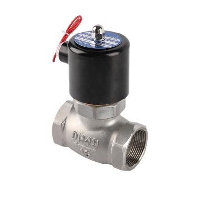 China General Normally Closed Pilot Stainless Steel 304 DN40 STEAM Solenoid Valves High Temperature High Pressure Steam Valve for sale