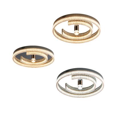 China Wholesale Customized Modern Residential Indoor Luxury Decorative Round Ceiling Light Stainless Steel Beautiful Ceiling Lamp for sale