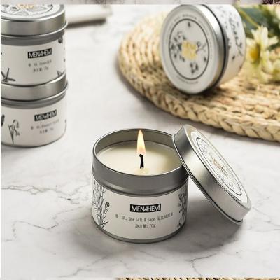 China Holidays ; Home decoration; Tin Tin Smokeless Soybean Aromatherapy Candle DIY Gifts Madden Air Freshener Candles With Hand Gift Candles for sale