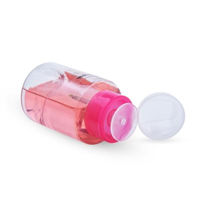 China Non Spill Plastic Nail Polish Remover Pump PET Nail Pump Cleaning Empty Water Bottle for sale