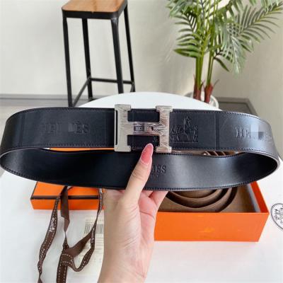 China H brand luxury simple fashion high quality genuine leather cowhide leather belt for hermelly for sale