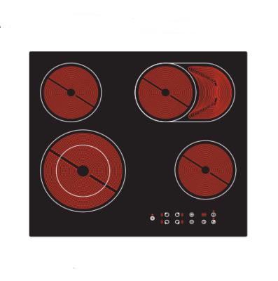 China Home Electric Ceramic Cooker 4 Burner Infrared 4 Hob Hot Plate With Double Ring for sale