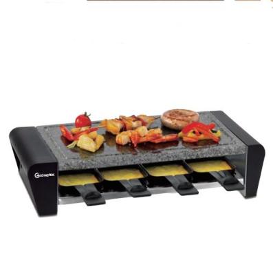 China Easy Cleaning Adjustable Temperature Control 8 Person Raclette Grill for sale