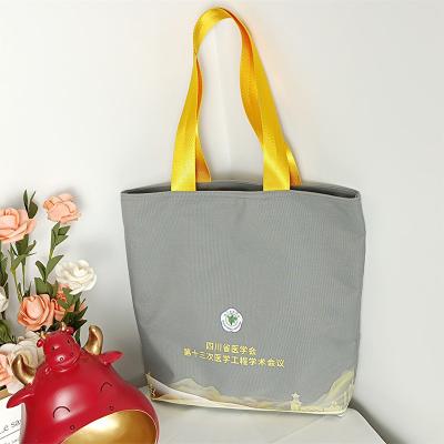 China Wholesale Fashion Eco-Friendly Custom Printing Logo Canvas Handbag Cotton Shoulder Tote Shopping Bag for sale