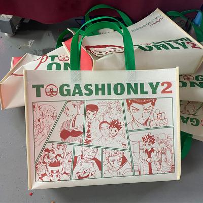 China Custom Fabric Eco-Friendly Carry Tote Bag Grocery Shopping Bags Logo Printed Reusable Non Woven for sale