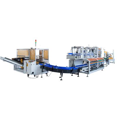 China Automatic Food Carton Package Filling Packing Line For Bottles for sale