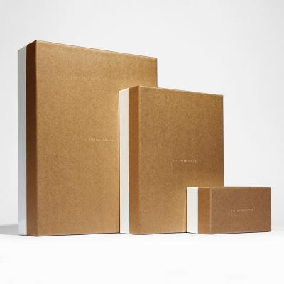 China Customized Logo Kraft Paper Gray Board Removable Lid Recyclable Black And White Packaging Rigid Boxes for sale