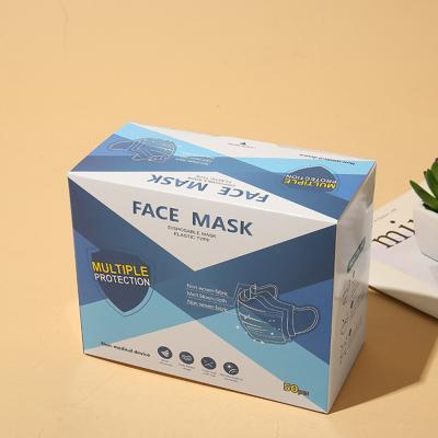 China Wholesale OEM Logo Lvory Paper N95 KN95 Recyclable Disposable Face Mask Retail Packaging Box for sale