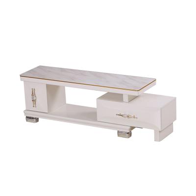 China White TV Stand TV Stand Table Cabinet Design Cleanrooms Go To TV Stand Modern TV Units With Storage for sale