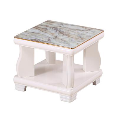 China Small Moroccan Elegant Coffee Table Cream Vintage Clear MDF Narrow Side Coffee Table For Living Room for sale