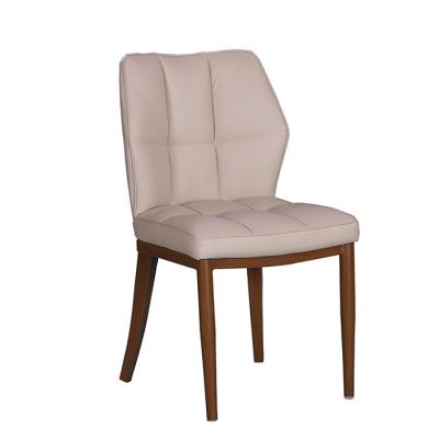 China Morden Cheap Luxury Modern Furniture Metal New Design Leather Dining Chair for sale