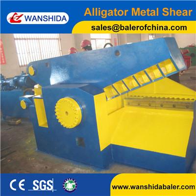 China China WANSHIDA Q43-1200 Waste metal steel copper pipes cutting Alligator shear machine high quality and Siemens motor for sale