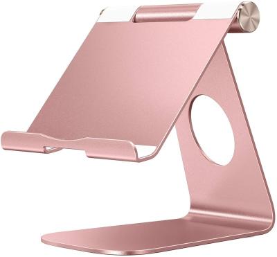 China 2020 Hot Selling Aluminum Alloy Material 180 Degree Adjustable Tablet Holder For Mobile Adjustment Tripod 10 Inch Tablet Holder Aluminum Bracket for sale