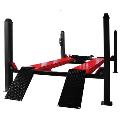 China 4 Post Lift Garage Equipment 4 Post Car Lift With 3T Rolling Jack For Wheel Alignment 5000kg YL5000 for sale