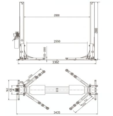 China 2018-2019 seller/steel top/single two post lift with CE certificate for sale