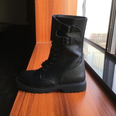 China Black Outdoor Jungle High Ankle Activies Leather Boot Genuine Leather Combat Boots Safety for sale