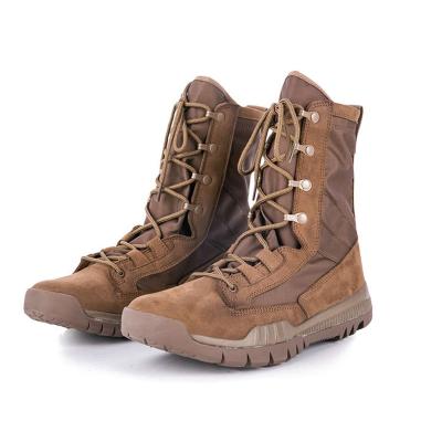 China Wholesale Outdoor Tactical Breathable Combat Men's Activies Leather Hunting Desert Boots for sale