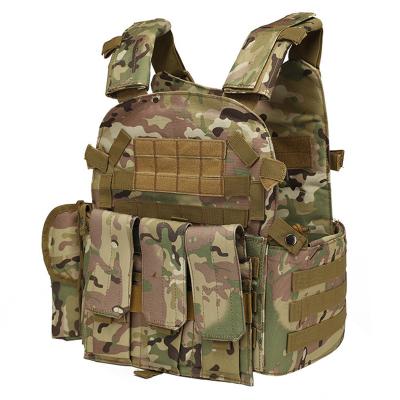 China 2022 Outdoor Activies Combat Gear Waterproof Gear Gear Oxford Camouflage Multicam Molle Plate Carrier Tactical Vest for sale