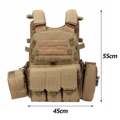 China Outdoor Activies Streetwear Oxford Cloth Hunting Waterproof Tactical Plate Carrier Vest with Radio and Cartridge Pockets for sale