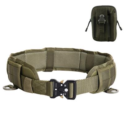 China Outdoor Outdoor Tactical Belt Men's Activies Molle Belt Training Hunting Belts Combat Molle Padded Adjustable Support Belt for sale