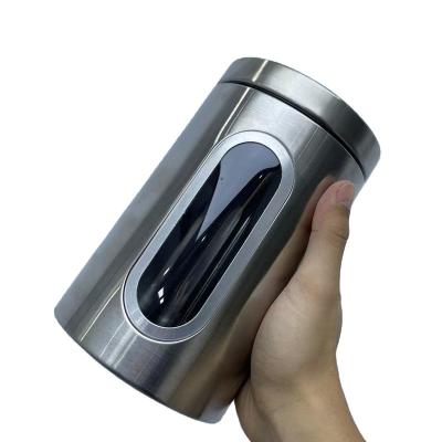 China High Capacity Hot Food Storage Canister Amazon Sale Coffee Cans Stainless Steel Tea Coffee Sugar Canisters 2000ml High Capacity Tea Container for sale