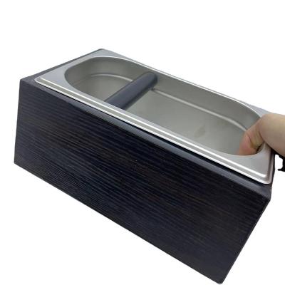 China Amazon Viable 3 Hot Sale Diverse Kick Box Stainless Steel Coffee Blow Box With Wooden Stand for sale