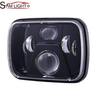 China DOT Truck 5x7 High Quality Housing High Low Low Squares 55W Driver-Beam Headlight for sale