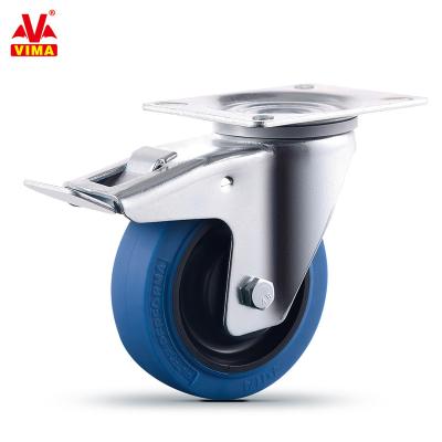 China VIMA TPR High Quality Rigid Wheel Caster 4Inch Double Ball Bearing Single Piano Caster for sale