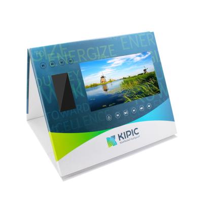 China Europe Sale Advertising Hardcover 7inch Video Screen Brochure LCD Video Brochure Palyer Brochure for sale