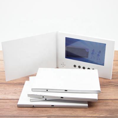 China Europe 7inch HD IPS Hardcover Book LCD Display Module White Blank Video Brochure Card for sale