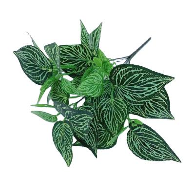 China Plastic Wholesale Eco-Friendly Plastic 36cm Manufacturing Artificial Leaves Bundle For Home Decor for sale