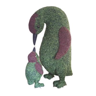 China Plastic Outdoor Indoor Artificial Topiary Grass Plant Sculpture Green Animal Shape Sculpture For Garden Decoration for sale