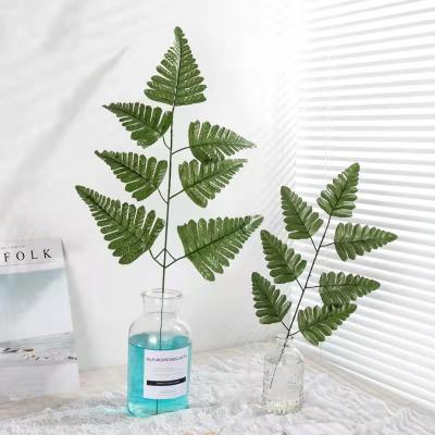 China Plastic+iron wire+silk cloth Wholesale Simulation Leaf Wedding Arrangement Plant Wall Accessories Leaves Decorations for sale