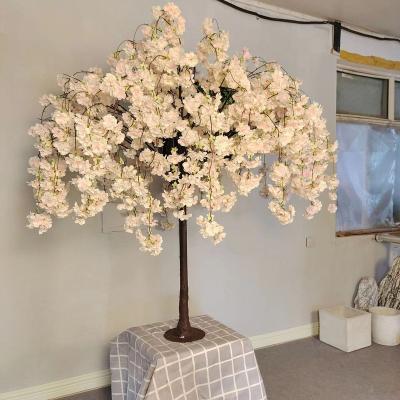 China Plastic+iron wire+silk cloth Wholesales Artificial Cherry Blossom Branches Flowers Wedding Decoration Artificial Cherry Blossom Flower Branches for sale