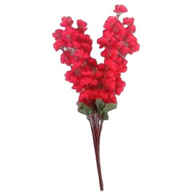 China Plastic+iron wire+silk cloth Wholesale Artificial Cherry Blossom Flower Branches Peach Blossom for Home Wedding Decorative for sale