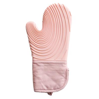 China High temperature resistance 200 â „ ƒ Good Quality Barbecue Baking Smoker Reusable Oven Gloves Set Silicone Oven Mitts For Kitchen for sale