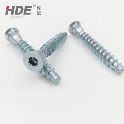 China Hot Sale OEM Manufacturer Confirmat Wholesale Furniture Screw Pocket Flat Hole Screw for sale