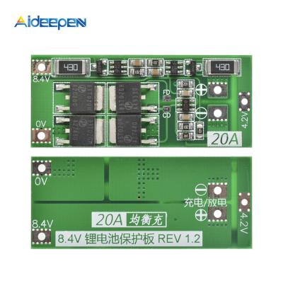 China 2S 20A Li-ion Lithium Battery Charger Protection Board PCB BMS X13090 for sale