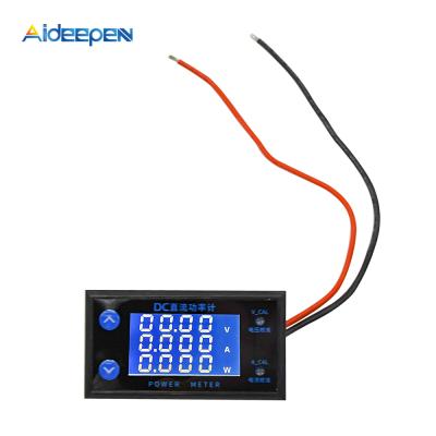 China DC 0-200v Range 10A High Accuracy Optional 4-Bit LCD Voltage Current Power Energy Meter Digital Voltmeter Current Ammeter XQ0040-01 for sale