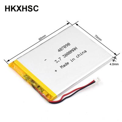 China Toys Deep Cycle Li Polymer Rechargeable Battery 407090 3.7v 3000mah Lipo Batteries Battery For Lamp for sale