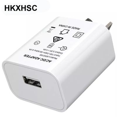 China Mobile Phone 5V 1A USB Charger 5V 5W Power Adapter 5V USB Adapter AU Plug Phone Charger Travel Adapter for sale