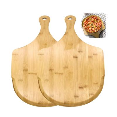 China Sustainable Wooden Homemade Pizza Skin Pizza Board Bamboo Spatula Paddle for sale