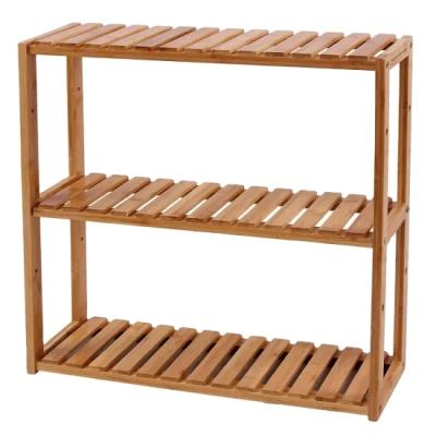 China Tool Rack Storage Natural Three Tier Bamboo Rack Bamboo Display Rack for sale